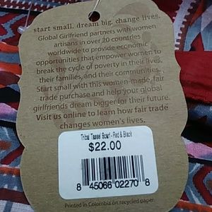 Global Girlfriend Accessories - Tribal Tassel Scarf 40 inch Square NWT Global Girlfriend Accessories - Tribal Tassel Scarf 40 inch Square NWT